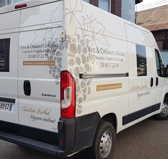 Marquage véhicule pour le domaine Christian Barthel