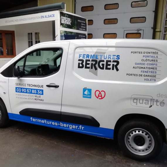 Marquage véhicule pour Fermetures Berger